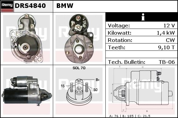 DELCO REMY Starter DRS4880